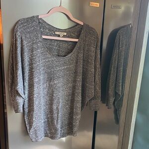 Express Gray Oversized Dolman Top